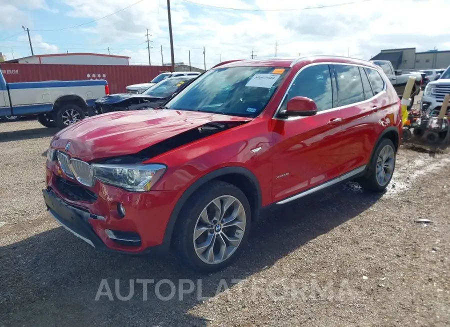 BMW X3 2016 vin 5UXWX9C58G0D70450 from auto auction Iaai