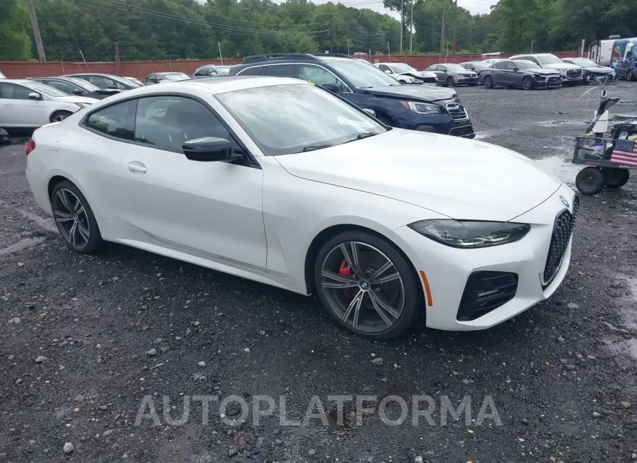 BMW 430I 2022 vin WBA73AP07NCK49612 from auto auction Iaai