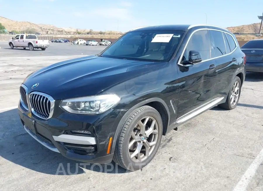 BMW X3 2021 vin 5UXTY3C0XM9E02257 from auto auction Iaai