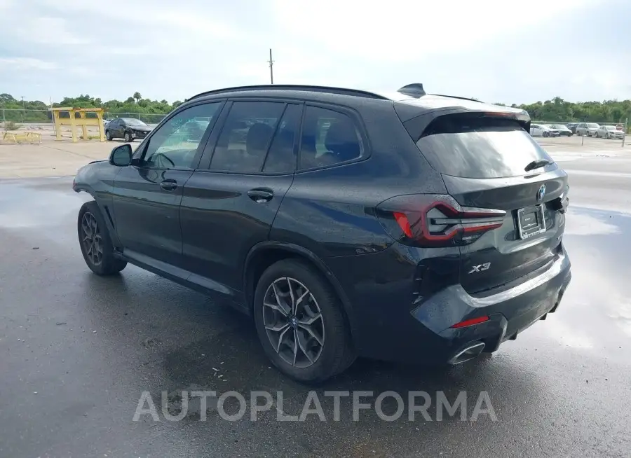 BMW X3 2023 vin 5UX43DP01P9R07429 from auto auction Iaai