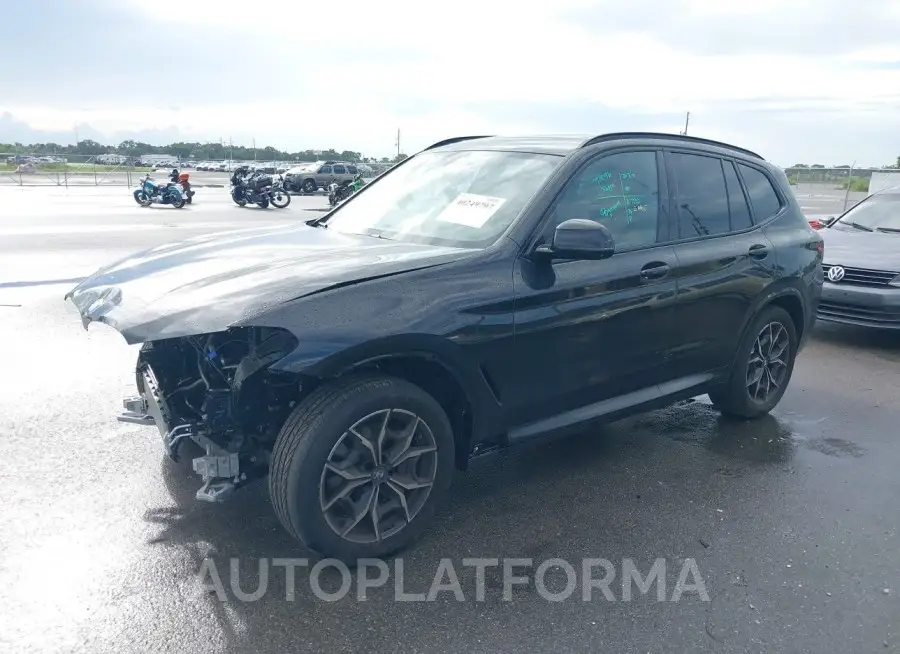 BMW X3 2023 vin 5UX43DP01P9R07429 from auto auction Iaai