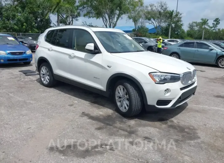 BMW X3 2017 vin 5UXWZ7C38H0X39030 from auto auction Iaai