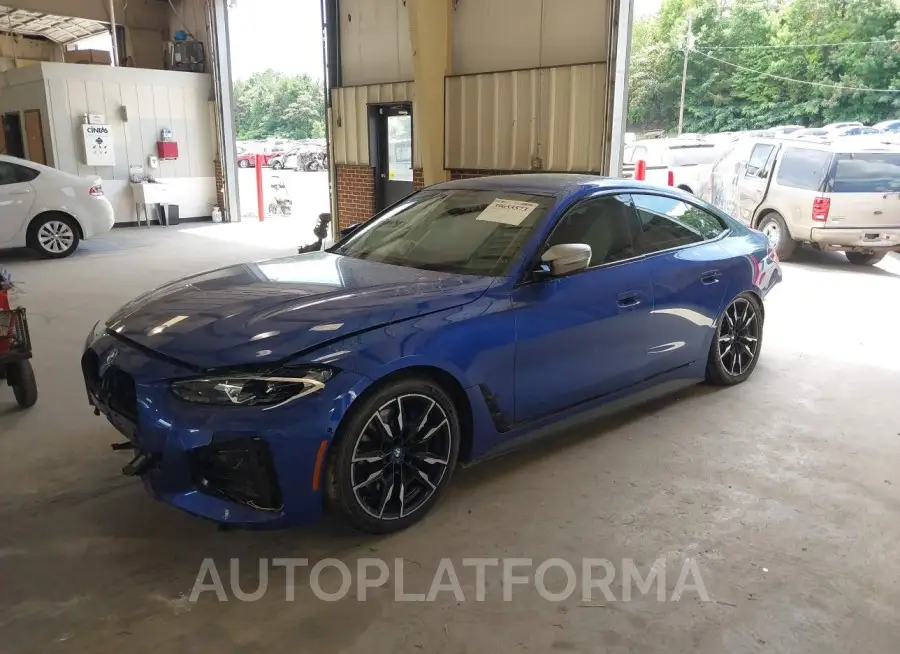 BMW I4 2023 vin WBY33AW02PFN82660 from auto auction Iaai