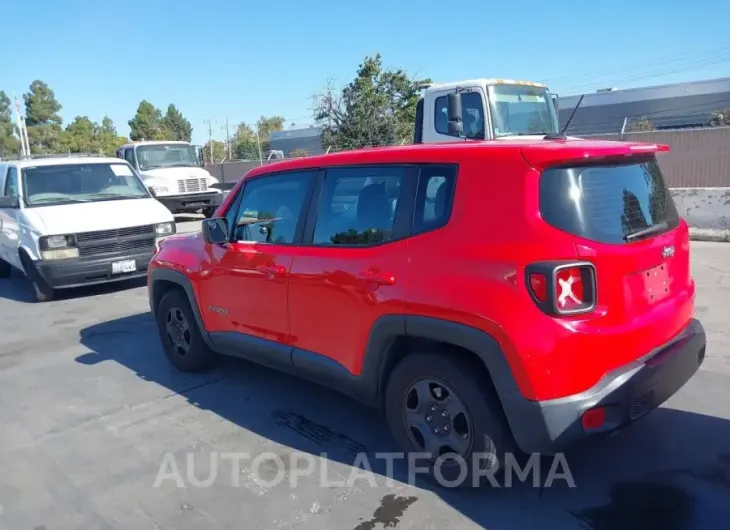 JEEP RENEGADE 2016 vin ZACCJAAT4GPC74623 from auto auction Iaai