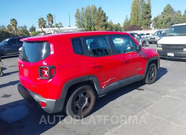 JEEP RENEGADE 2016 vin ZACCJAAT4GPC74623 from auto auction Iaai