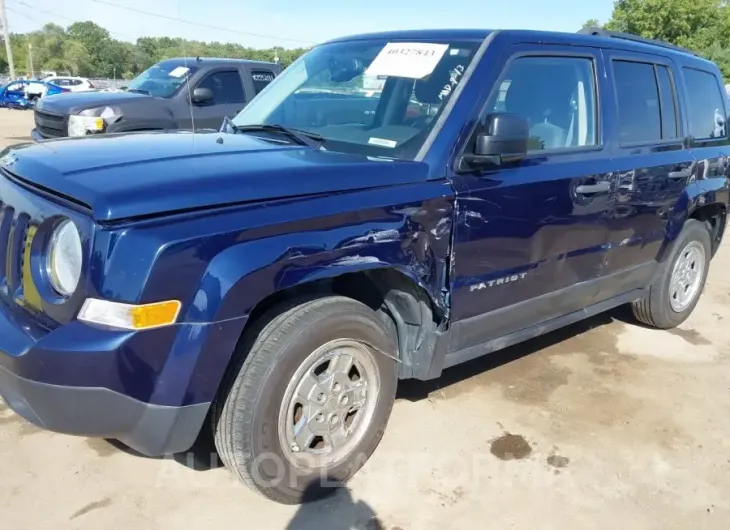 JEEP PATRIOT 2016 vin 1C4NJPBA4GD717053 from auto auction Iaai