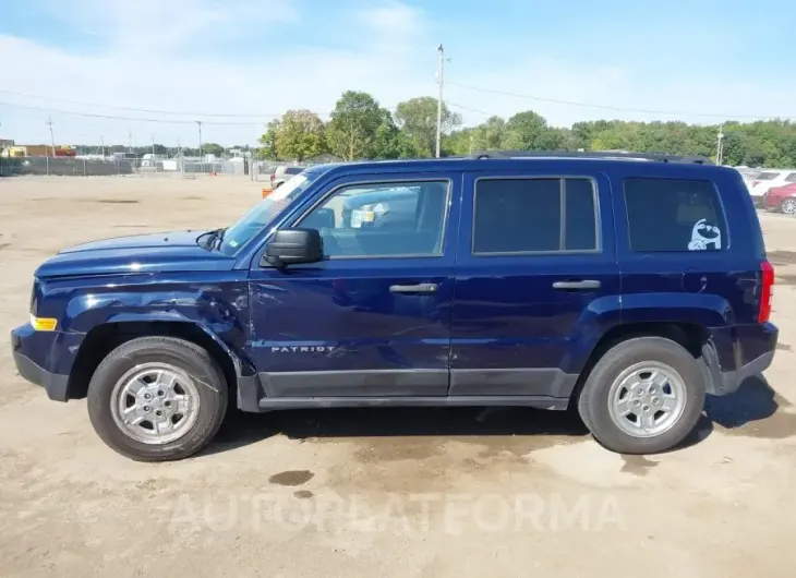 JEEP PATRIOT 2016 vin 1C4NJPBA4GD717053 from auto auction Iaai