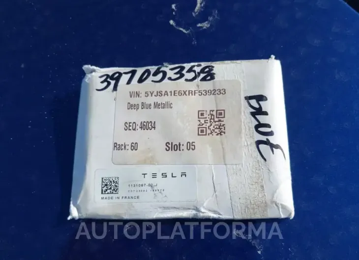 TESLA MODEL S 2024 vin 5YJSA1E6XRF539233 from auto auction Iaai