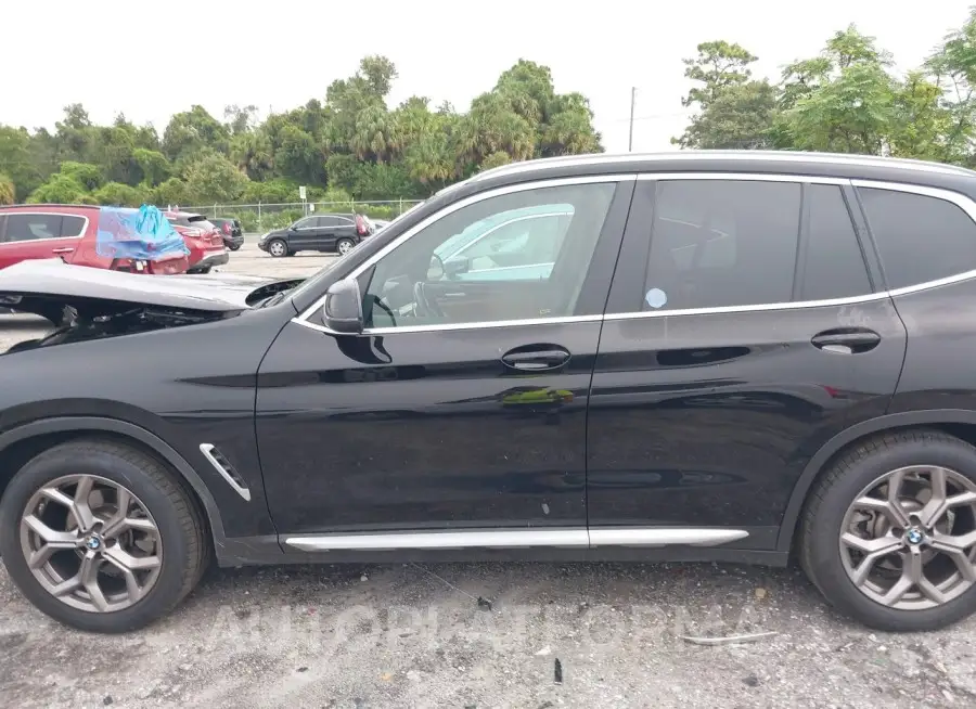 BMW X3 2022 vin 5UX43DP06N9L90870 from auto auction Iaai