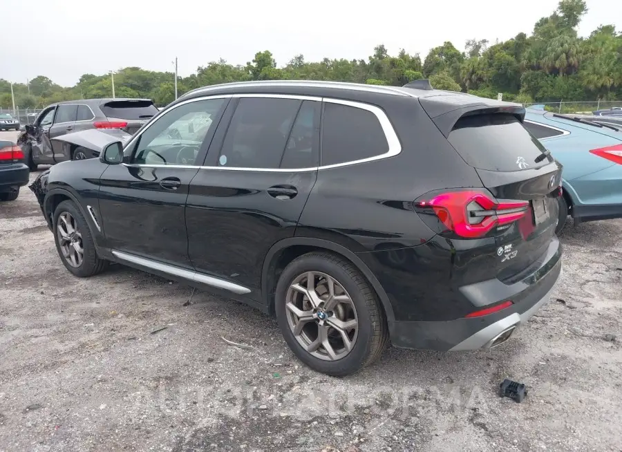 BMW X3 2022 vin 5UX43DP06N9L90870 from auto auction Iaai