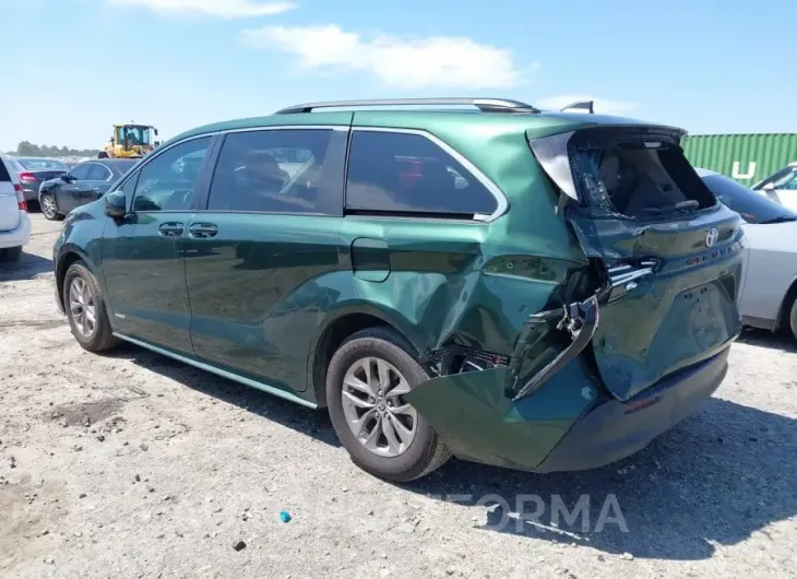 TOYOTA SIENNA 2021 vin 5TDKRKEC0MS021253 from auto auction Iaai