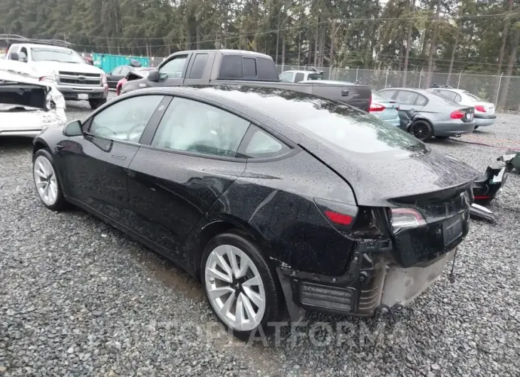 TESLA MODEL 3 2022 vin 5YJ3E1EB1NF204197 from auto auction Iaai