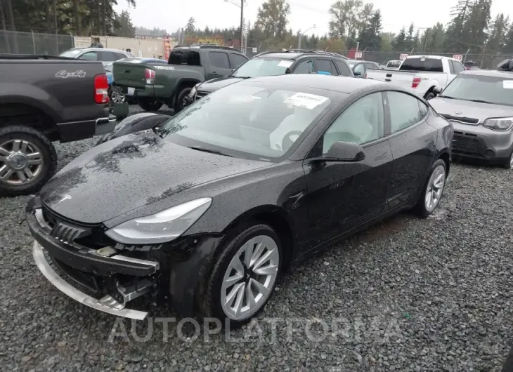 TESLA MODEL 3 2022 vin 5YJ3E1EB1NF204197 from auto auction Iaai