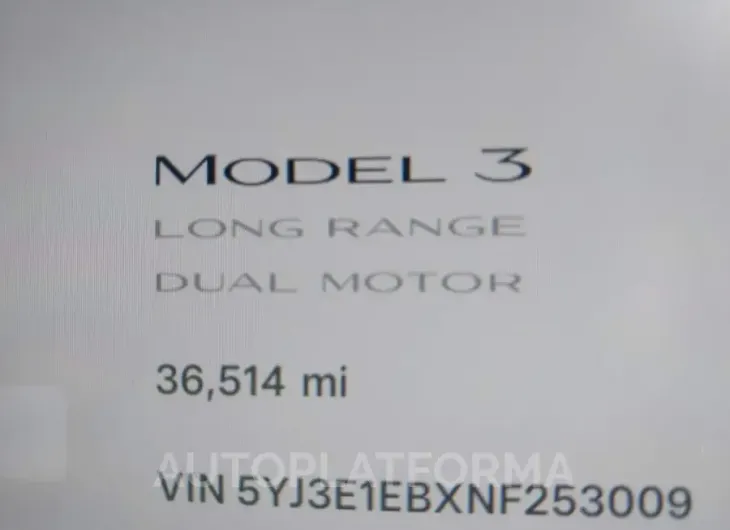 TESLA MODEL 3 2022 vin 5YJ3E1EBXNF253009 from auto auction Iaai