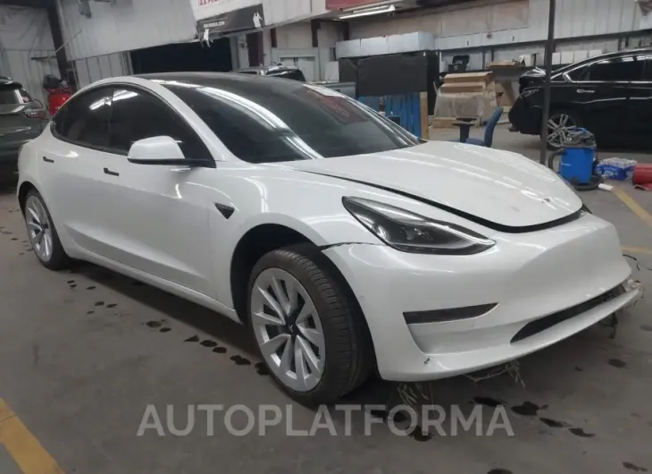 TESLA MODEL 3 2022 vin 5YJ3E1EBXNF253009 from auto auction Iaai