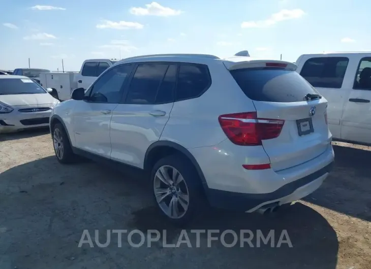 BMW X3 2016 vin 5UXWX9C51G0D77594 from auto auction Iaai