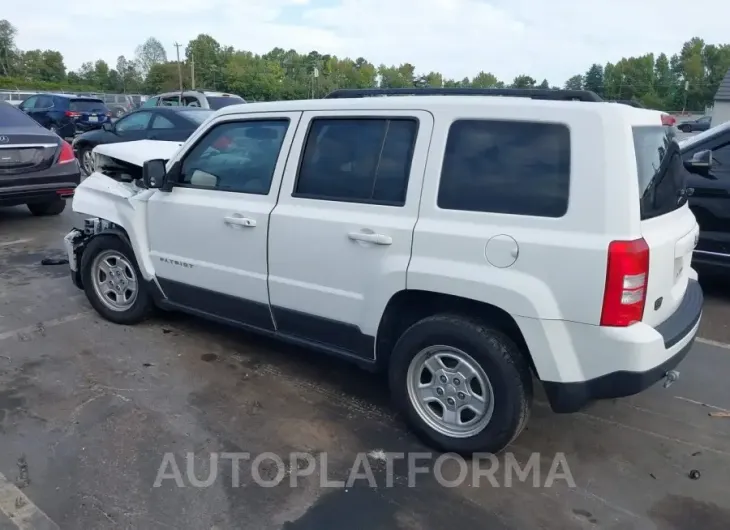 JEEP PATRIOT 2016 vin 1C4NJPBB4GD603188 from auto auction Iaai