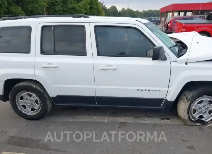 JEEP PATRIOT 2016 vin 1C4NJPBB4GD603188 from auto auction Iaai