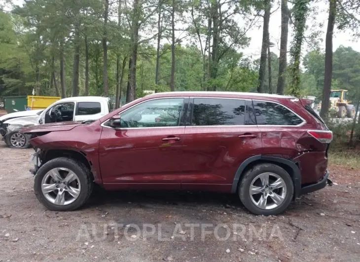 TOYOTA HIGHLANDER 2015 vin 5TDDKRFHXFS082578 from auto auction Iaai