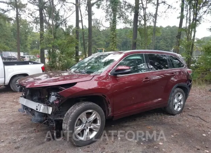 TOYOTA HIGHLANDER 2015 vin 5TDDKRFHXFS082578 from auto auction Iaai