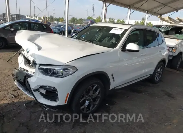 BMW X3 2021 vin 5UXTY3C00M9F21189 from auto auction Iaai