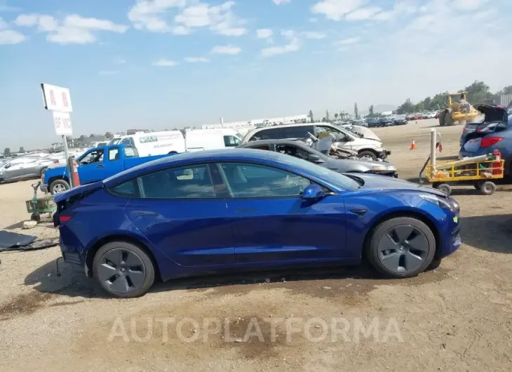 TESLA MODEL 3 2022 vin 5YJ3E1EA2NF318717 from auto auction Iaai