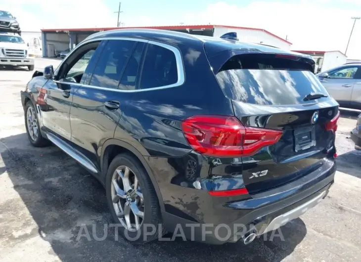 BMW X3 2021 vin 5UXTY3C09M9E93554 from auto auction Iaai