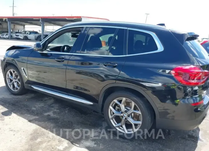 BMW X3 2021 vin 5UXTY3C09M9E93554 from auto auction Iaai