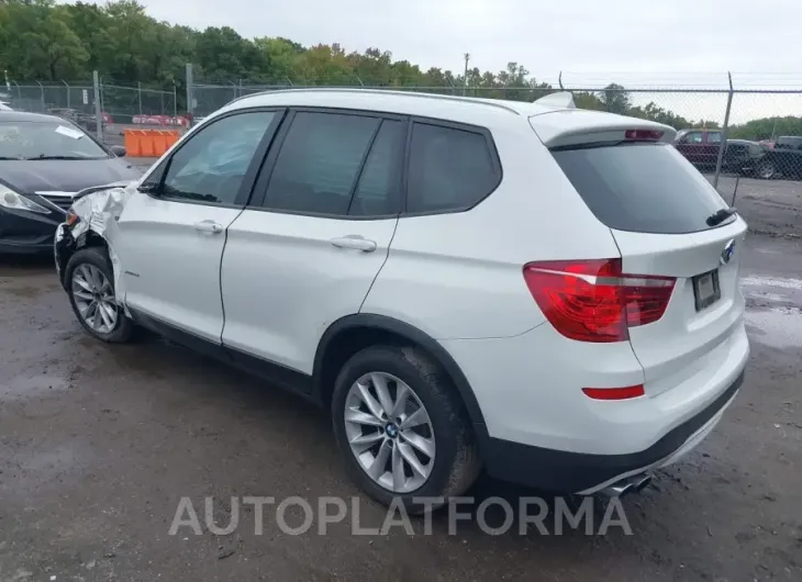 BMW X3 2016 vin 5UXWX9C56G0D71399 from auto auction Iaai