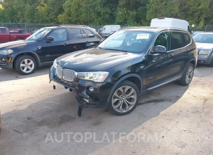 BMW X3 2016 vin 5UXWX9C57G0D85702 from auto auction Iaai