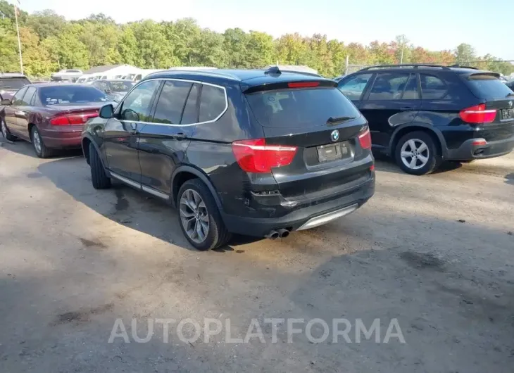 BMW X3 2016 vin 5UXWX9C57G0D85702 from auto auction Iaai