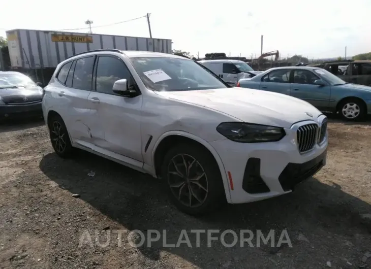 BMW X3 2022 vin 5UX53DP03N9M13915 from auto auction Iaai