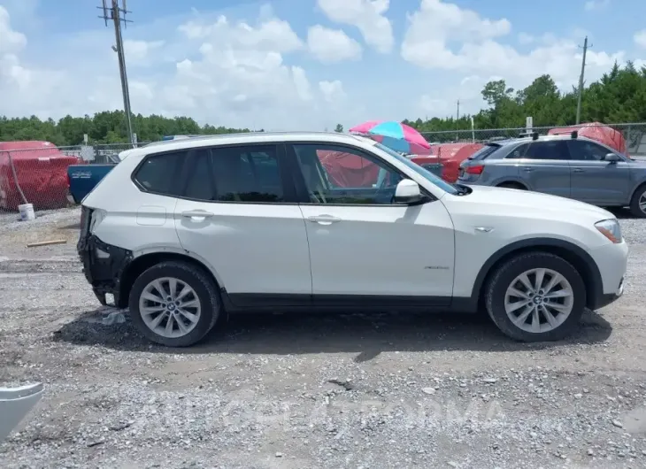 BMW X3 2016 vin 5UXWX9C51G0D79278 from auto auction Iaai