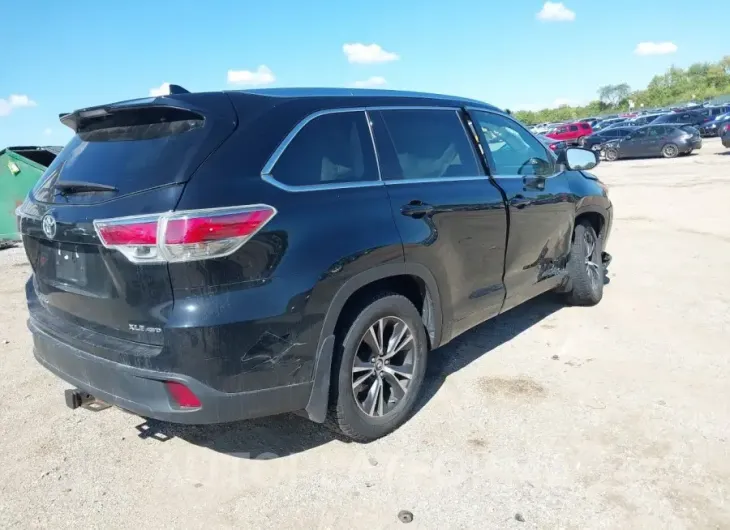 TOYOTA HIGHLANDER 2016 vin 5TDJKRFH5GS303637 from auto auction Iaai