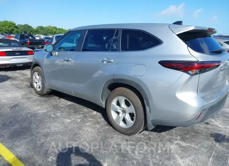 TOYOTA HIGHLANDER 2024 vin 5TDKDRBH5RS550700 from auto auction Iaai