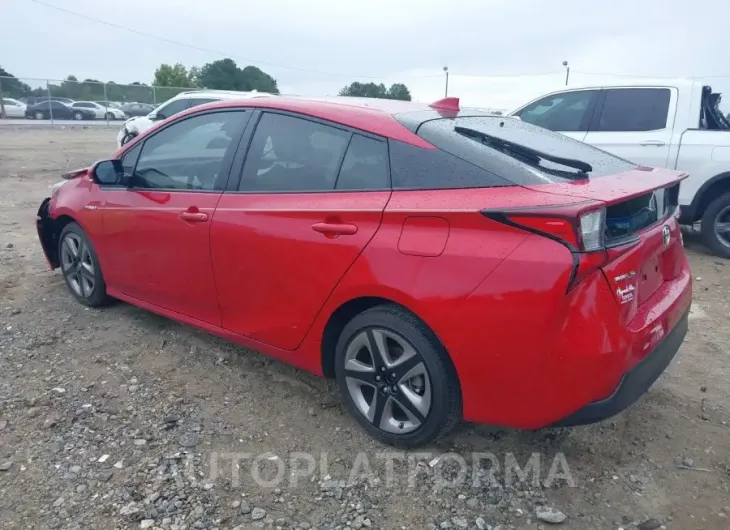 TOYOTA PRIUS 2019 vin JTDKARFU3K3092520 from auto auction Iaai