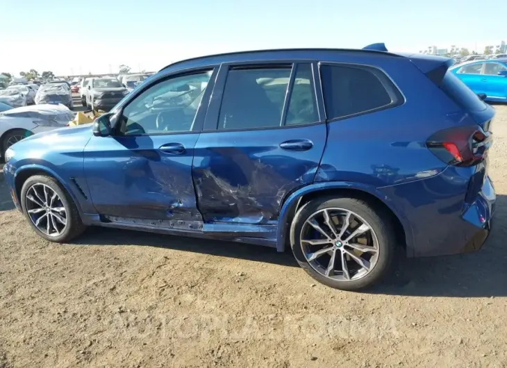 BMW X3 2022 vin 5UX83DP06N9K53784 from auto auction Iaai