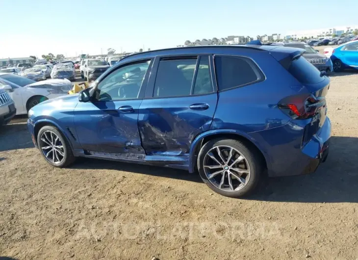 BMW X3 2022 vin 5UX83DP06N9K53784 from auto auction Iaai