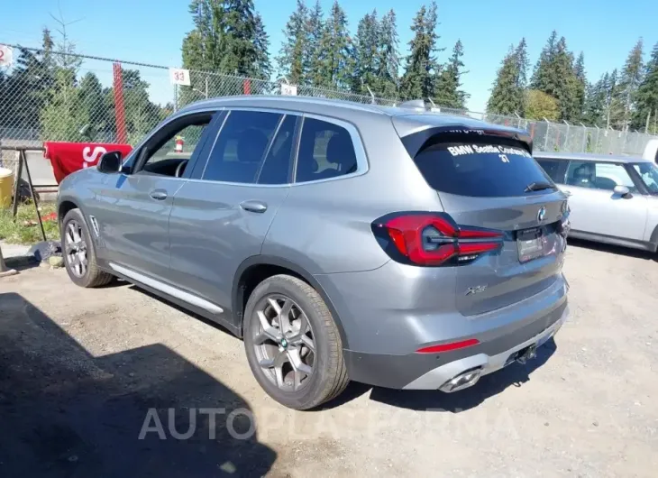 BMW X3 2023 vin 5UX53DP00P9T29778 from auto auction Iaai