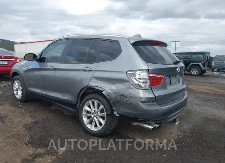 BMW X3 2017 vin 5UXWX9C56H0T07507 from auto auction Iaai