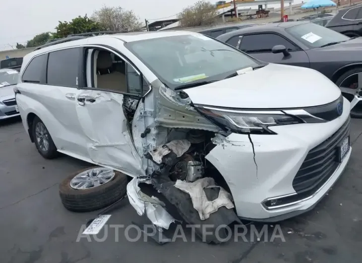 TOYOTA SIENNA 2022 vin 5TDYRKEC1NS083367 from auto auction Iaai