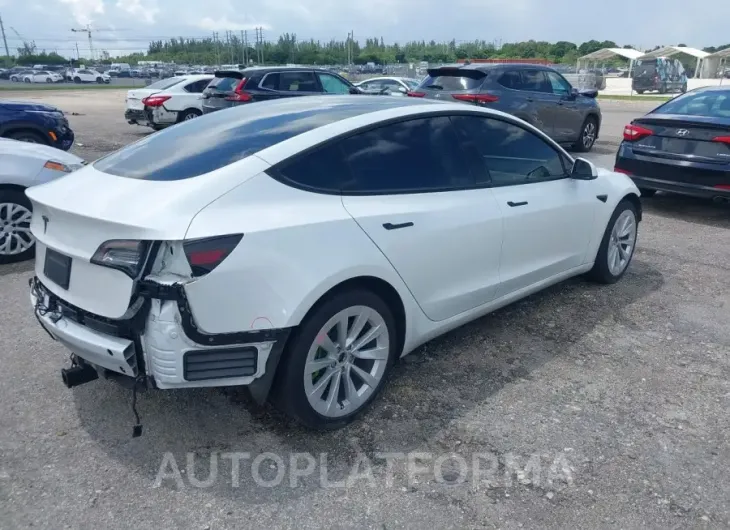 TESLA MODEL 3 2022 vin 5YJ3E1EA1NF312276 from auto auction Iaai