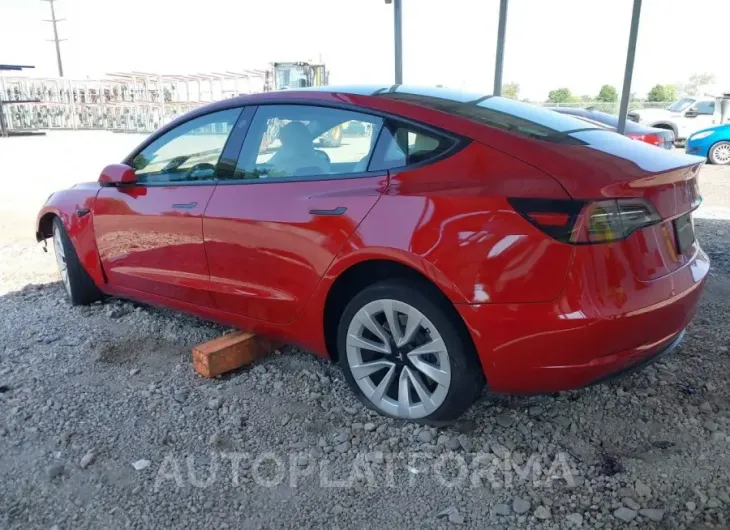 TESLA MODEL 3 2022 vin 5YJ3E1EA6NF342454 from auto auction Iaai