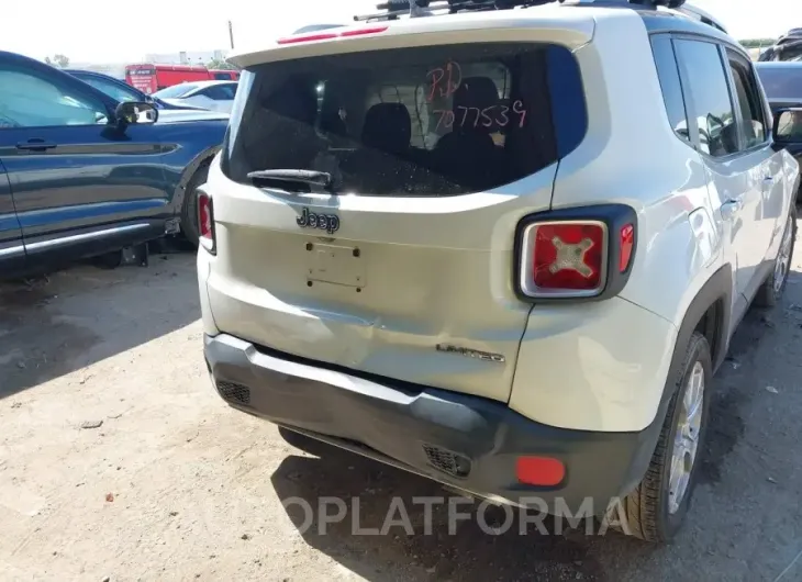 JEEP RENEGADE 2016 vin ZACCJADT6GPD59569 from auto auction Iaai