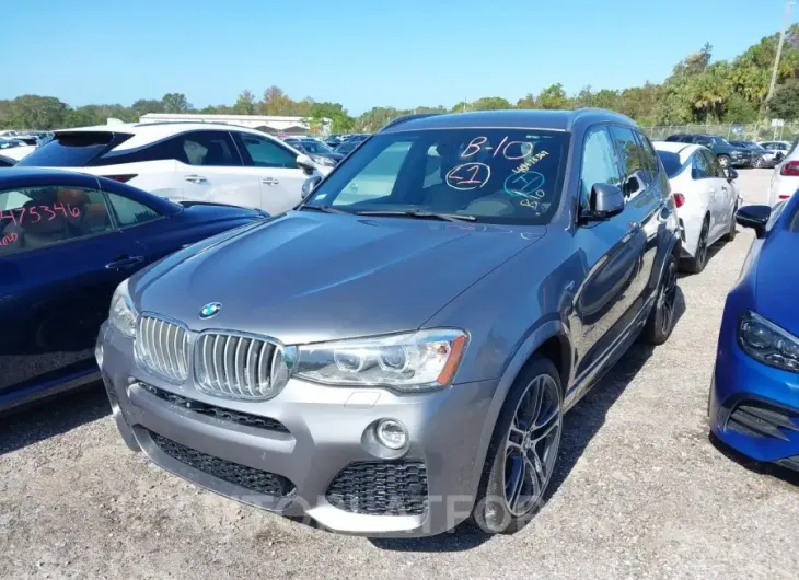 BMW X3 2017 vin 5UXWZ7C37H0V92540 from auto auction Iaai