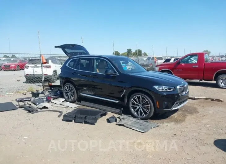 BMW X3 2023 vin 5UX53DP02P9P09625 from auto auction Iaai