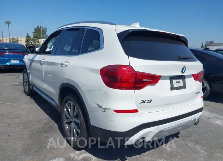 BMW X3 2019 vin 5UXTR7C52KLF33148 from auto auction Iaai