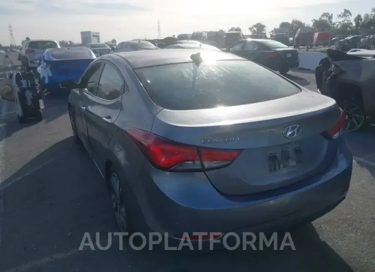 HYUNDAI ELANTRA 2016 vin KMHDH4AE6GU594958 from auto auction Iaai