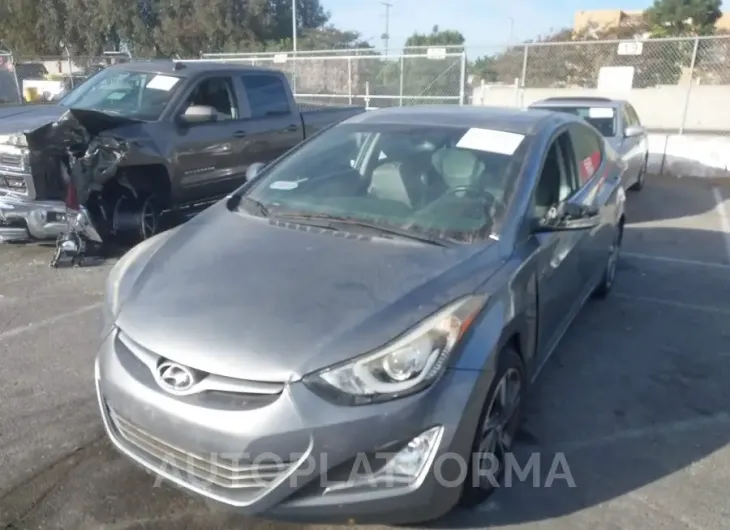 HYUNDAI ELANTRA 2016 vin KMHDH4AE6GU594958 from auto auction Iaai