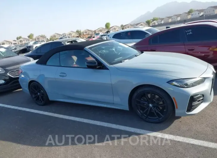 BMW 430I 2022 vin WBA23AT01NCJ33113 from auto auction Iaai